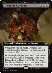 Demonic Covenant (Extended Art) [Duskmourn: House of Horror Commander] | Rock City Comics