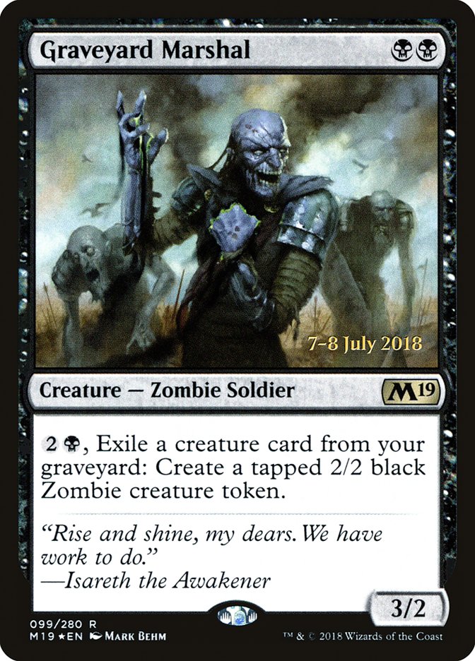 Graveyard Marshal [Core Set 2019 Prerelease Promos] | Rock City Comics