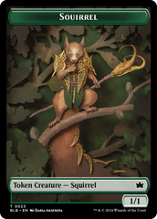 Squirrel // Darkstar Augur Double-Sided Token [Bloomburrow Tokens] | Rock City Comics