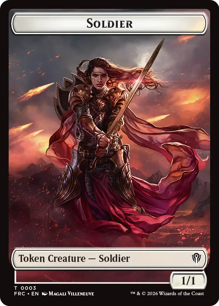 Soldier // Shark Double-Sided Token [Reality Fracture Commander Tokens] | Rock City Comics