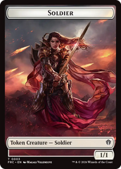 Soldier // Shark Double-Sided Token [Reality Fracture Commander Tokens] | Rock City Comics