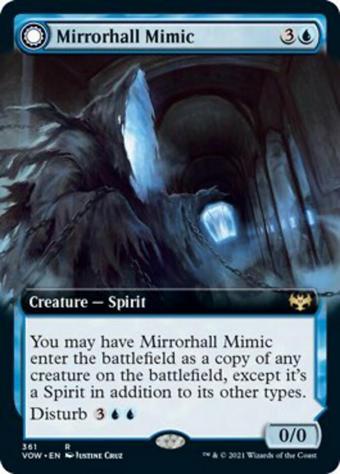 Mirrorhall Mimic // Ghastly Mimicry (Extended Art) [Innistrad: Crimson Vow] | Rock City Comics