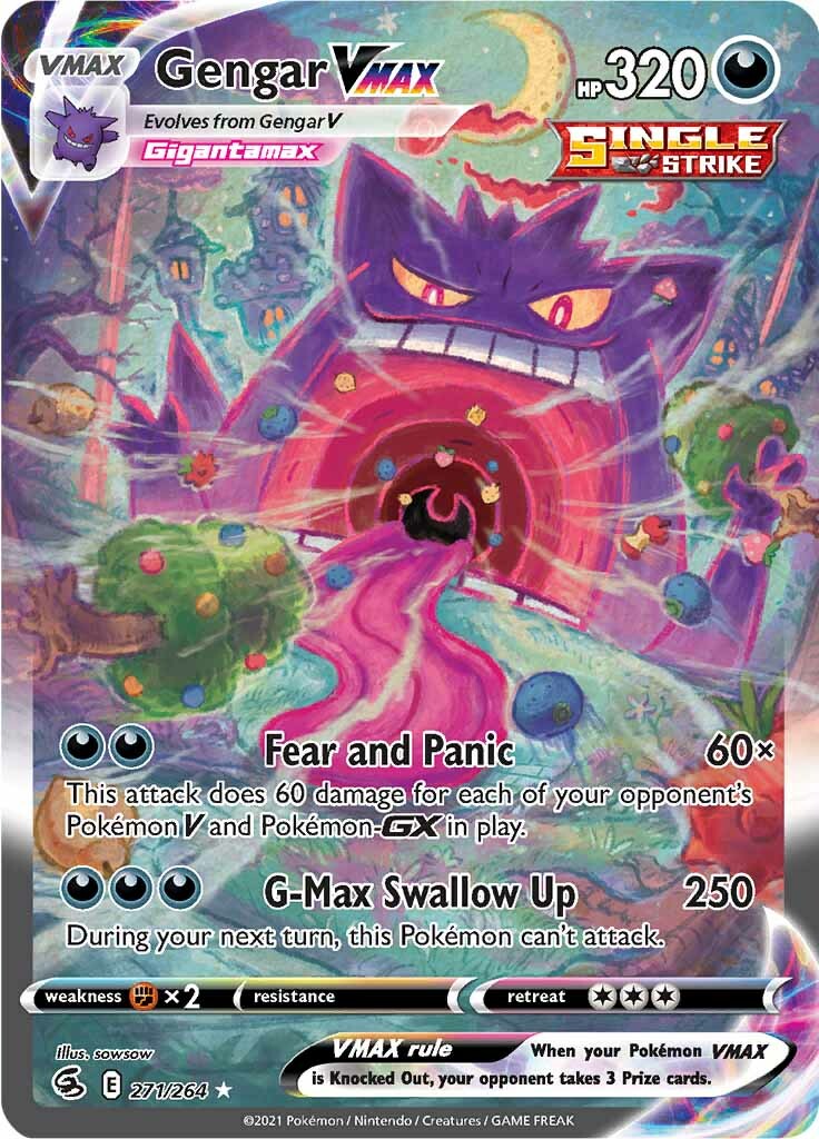 Gengar VMAX (271/264) [Sword & Shield: Fusion Strike] | Rock City Comics