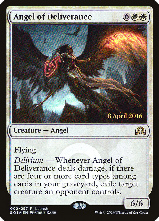 Angel of Deliverance (Launch) [Shadows over Innistrad Promos] | Rock City Comics