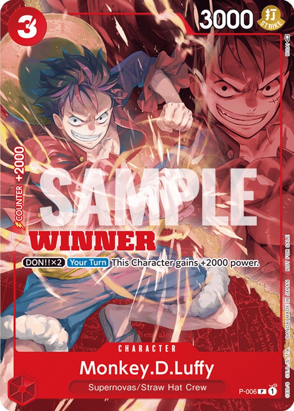 Monkey.D.Luffy (P-006) (Winner Pack Vol. 1) [One Piece Promotion Cards] | Rock City Comics