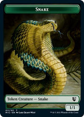 Spirit // Snake Double-Sided Token [Innistrad: Midnight Hunt Commander Tokens] | Rock City Comics