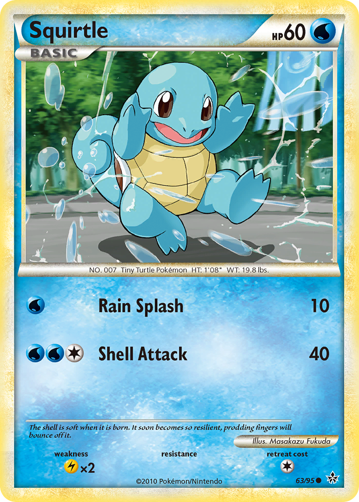 Squirtle (63/95) [HeartGold & SoulSilver: Unleashed] | Rock City Comics