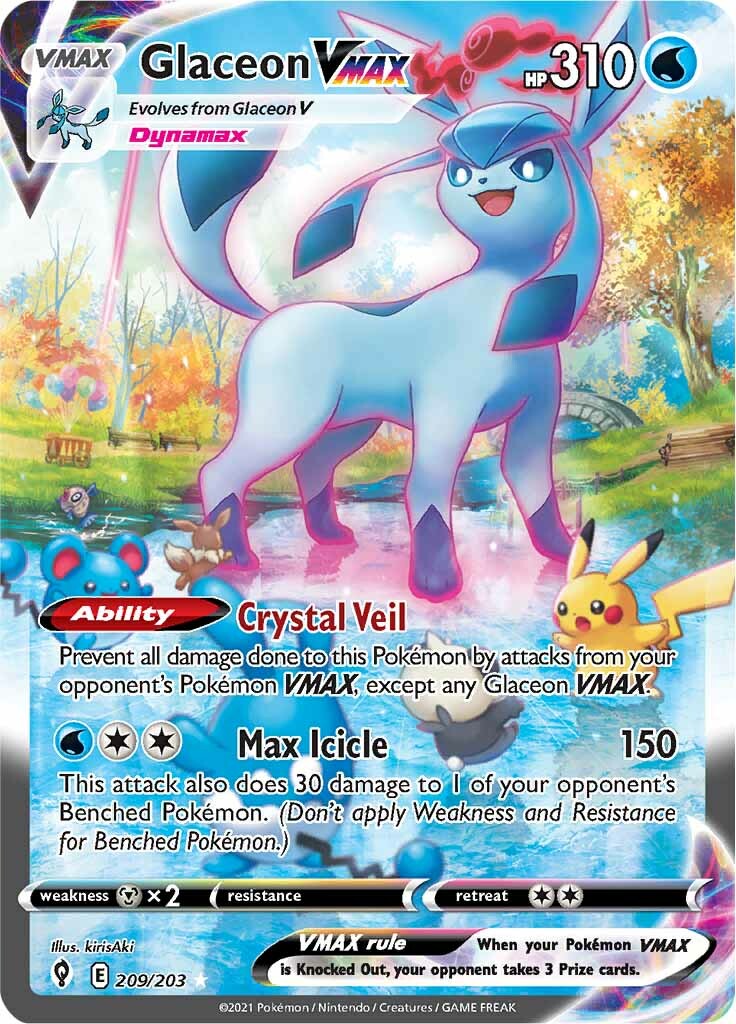 Glaceon VMAX (209/203) [Sword & Shield: Evolving Skies] | Rock City Comics