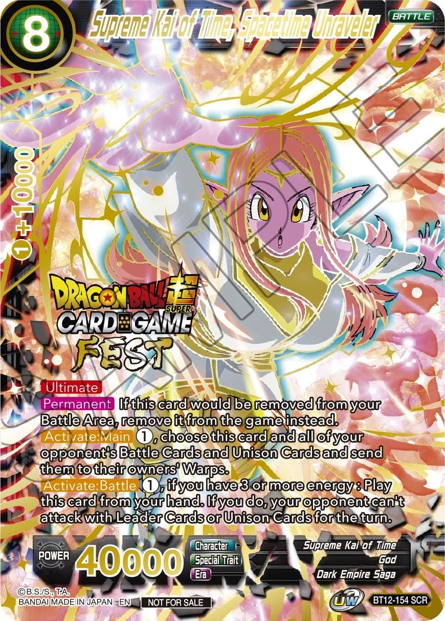 Supreme Kai of Time, Spacetime Unraveler (Card Game Fest 2022 - Winner-Stamped) (BT12-154) [Tournament Promotion Cards] | Rock City Comics