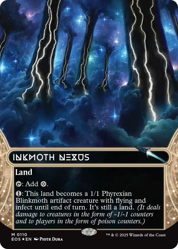 Inkmoth Nexus (0110) (Borderless) (Galaxy Foil) [Edge of Eternities: Stellar Sights] | Rock City Comics