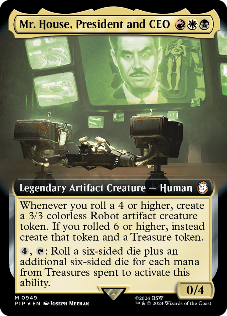 Mr. House, President and CEO (Extended Art) (Surge Foil) [Fallout] | Rock City Comics