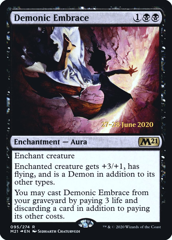 Demonic Embrace [Core Set 2021 Prerelease Promos] | Rock City Comics