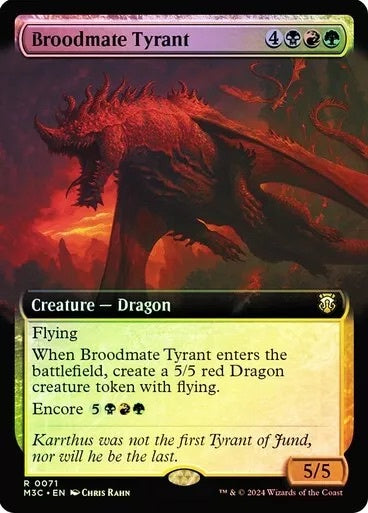 Broodmate Tyrant (Extended Art) (Ripple Foil) [Modern Horizons 3 Commander] | Rock City Comics