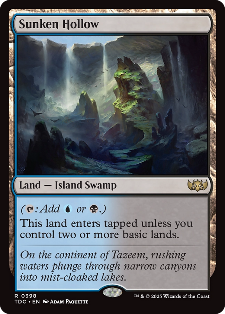 Sunken Hollow [Tarkir: Dragonstorm Commander] | Rock City Comics