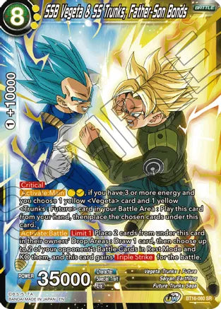 SSB Vegeta & SS Trunks, Father-Son Bonds (BT16-080) [Realm of the Gods] | Rock City Comics