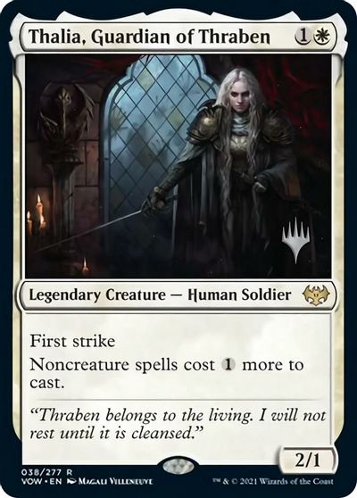 Thalia, Guardian of Thraben (Promo Pack) [Innistrad: Crimson Vow Promos] | Rock City Comics