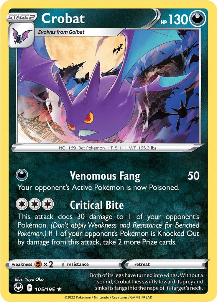 Crobat (105/195) [Sword & Shield: Silver Tempest] | Rock City Comics