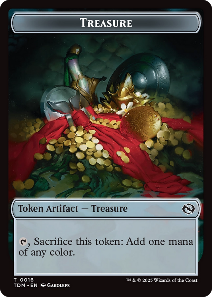 Elephant // Treasure Double-Sided Token [Tarkir: Dragonstorm Tokens] | Rock City Comics