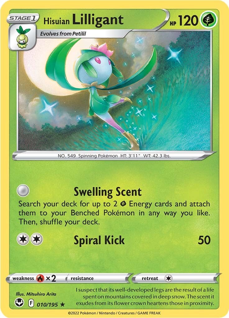 Hisuian Lilligant (010/195) [Sword & Shield: Silver Tempest] | Rock City Comics