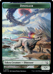 Warrior // Dinosaur Double-Sided Token [March of the Machine Tokens] | Rock City Comics