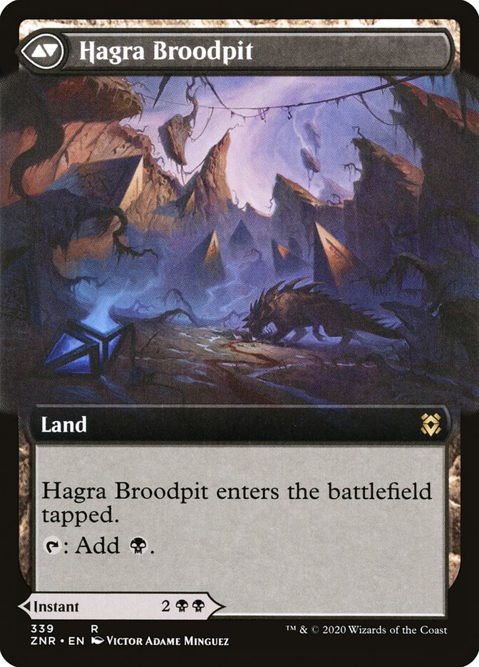Hagra Mauling // Hagra Broodpit (Extended Art) [Zendikar Rising] | Rock City Comics