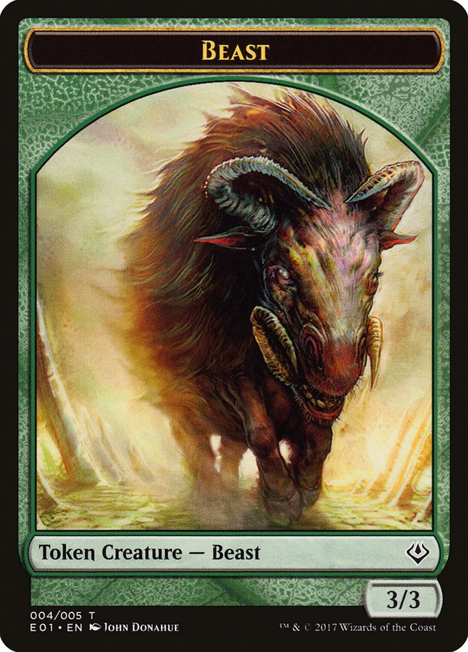 Beast (004) // Soldier Double-Sided Token [Archenemy: Nicol Bolas Tokens] | Rock City Comics