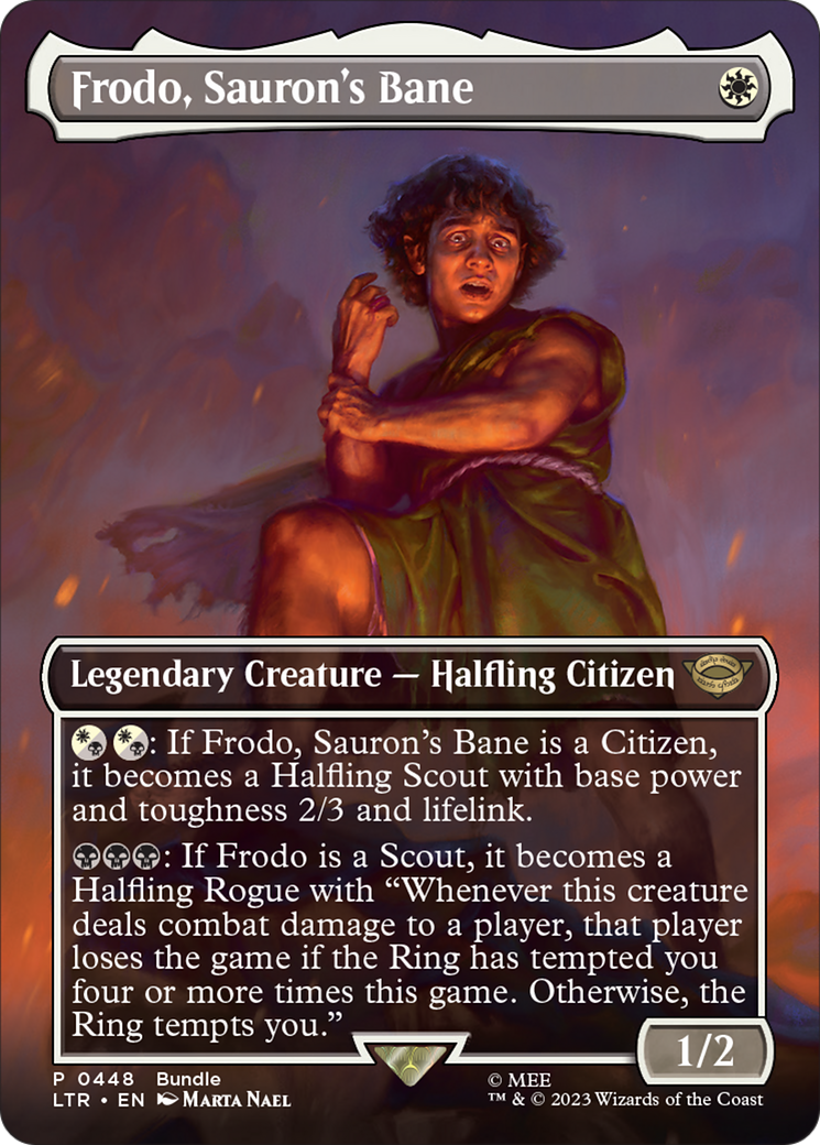 Frodo, Sauron's Bane (Borderless Alternate Art) [The Lord of the Rings: Tales of Middle-Earth] | Rock City Comics