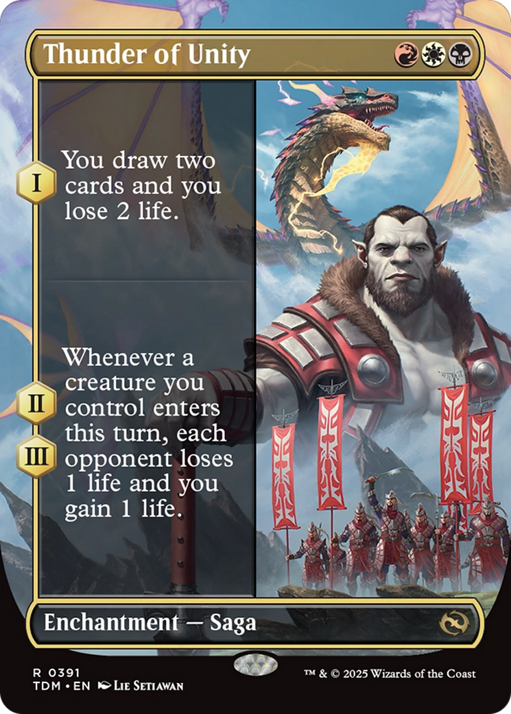 Thunder of Unity (Borderless) [Tarkir: Dragonstorm] | Rock City Comics