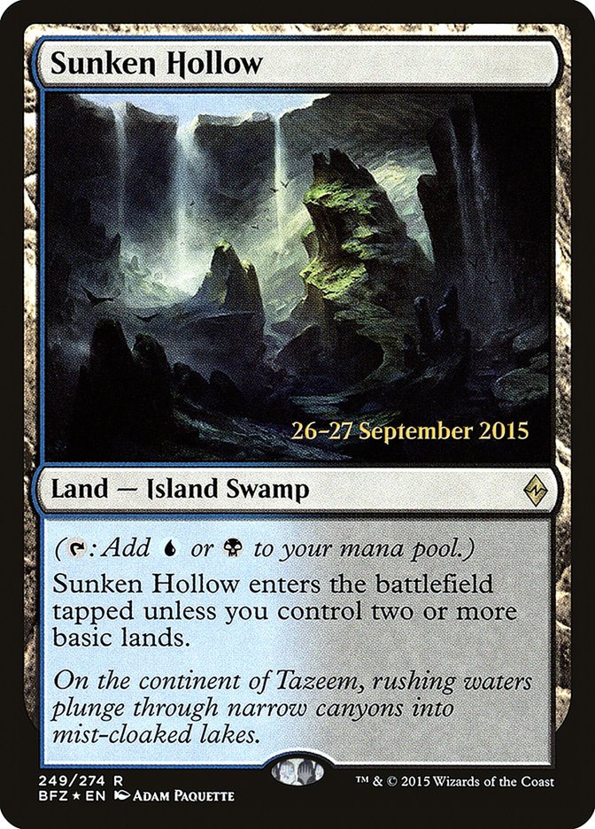 Sunken Hollow [Battle for Zendikar Prerelease Promos] | Rock City Comics