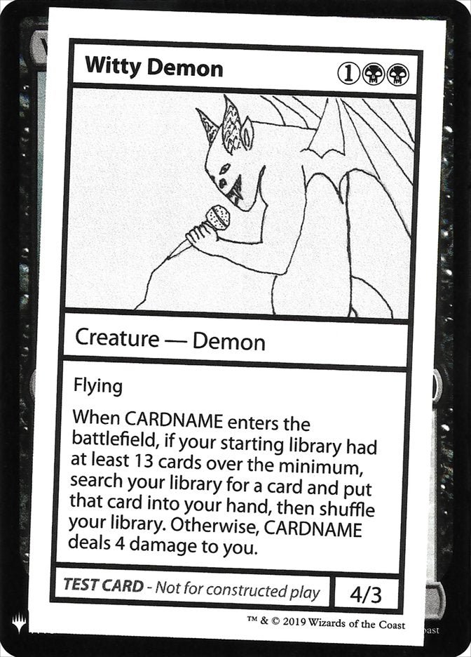 Witty Demon [Mystery Booster Playtest Cards] | Rock City Comics