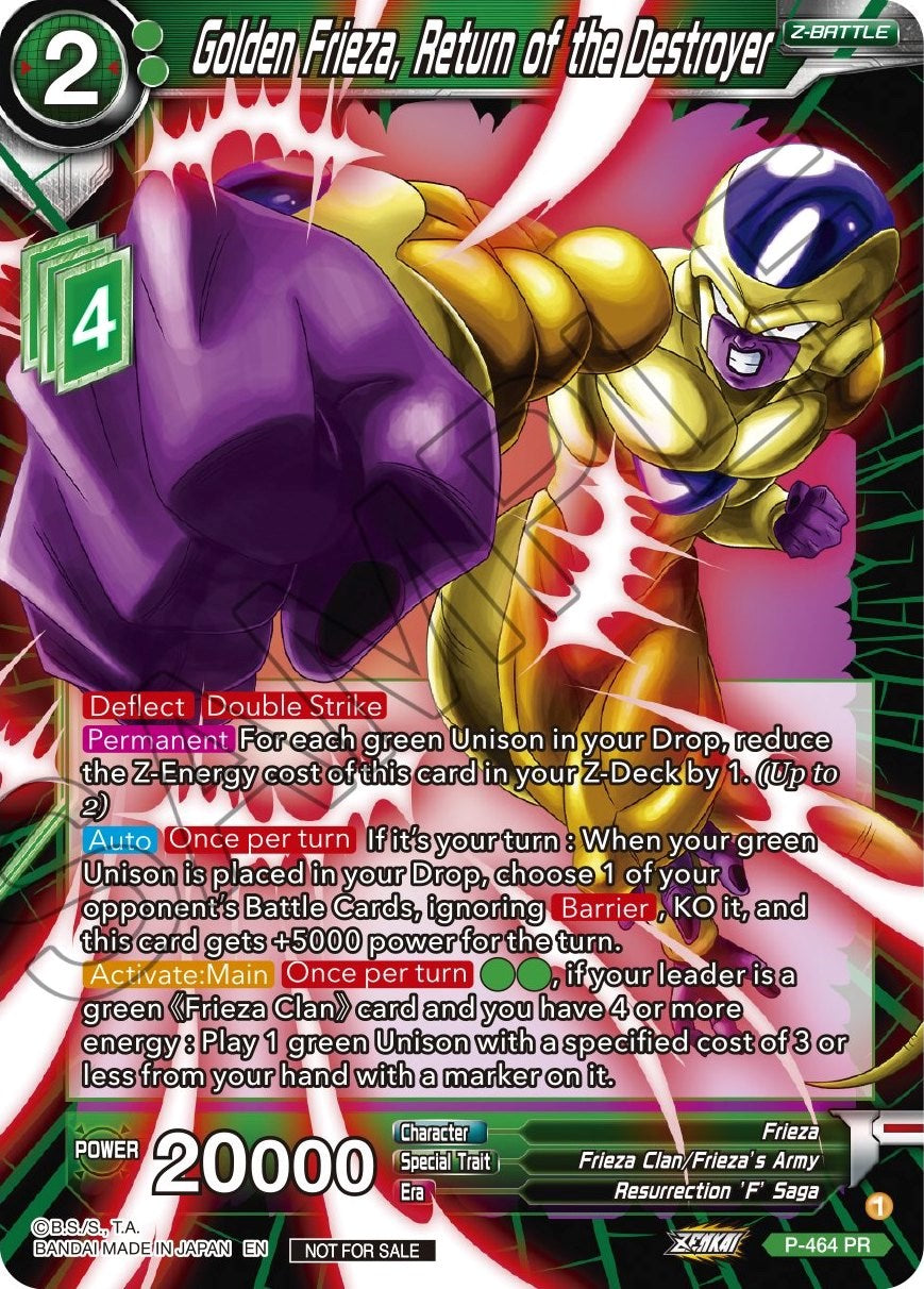 Golden Frieza, Return of the Destroyer (Z03 Dash Pack) (P-464) [Promotion Cards] | Rock City Comics