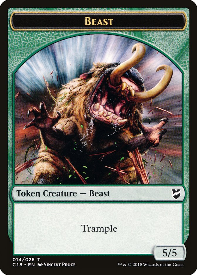 Beast Token (014/026) [Commander 2018 Tokens] | Rock City Comics