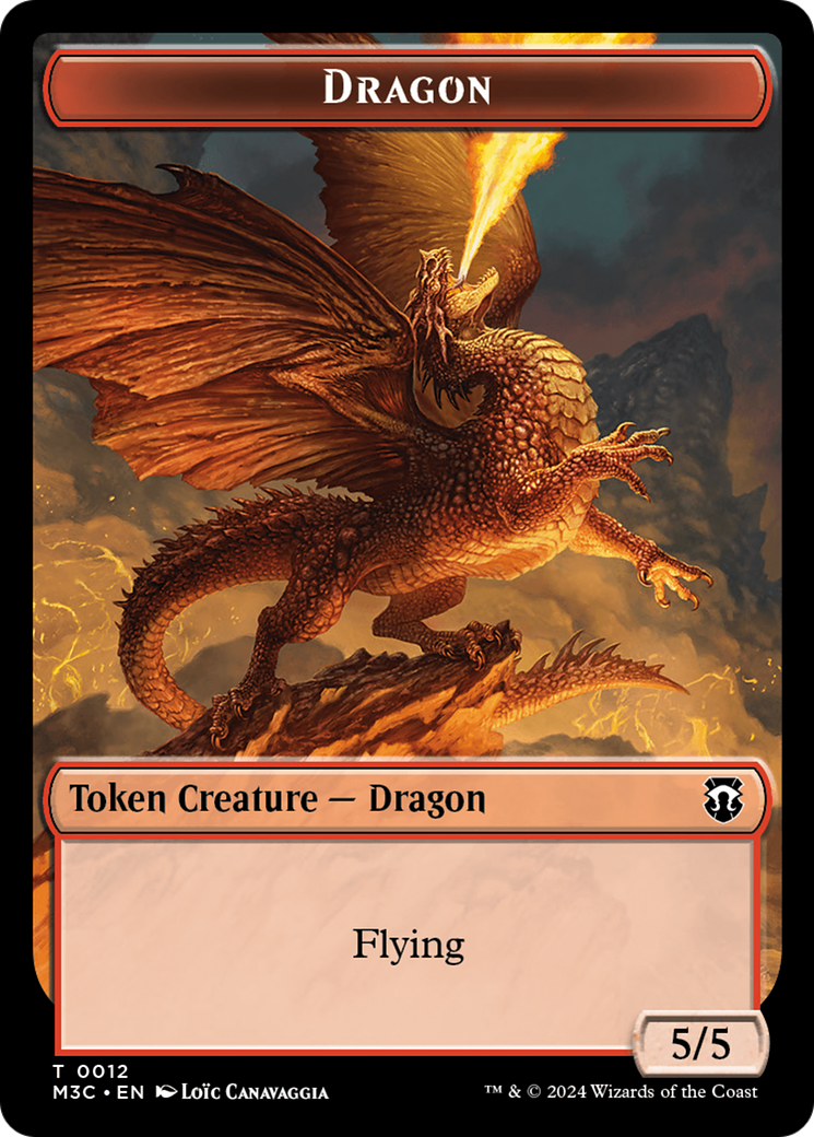 Dragon // Shapeshifter (0008) Double-Sided Token [Modern Horizons 3 Commander Tokens] | Rock City Comics