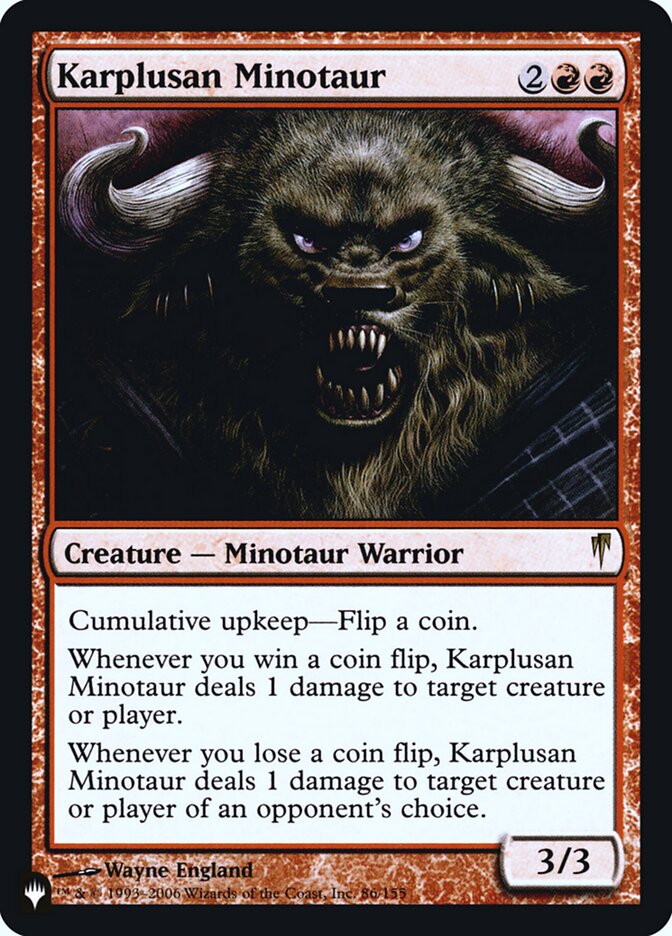 Karplusan Minotaur [Secret Lair: Heads I Win, Tails You Lose] | Rock City Comics