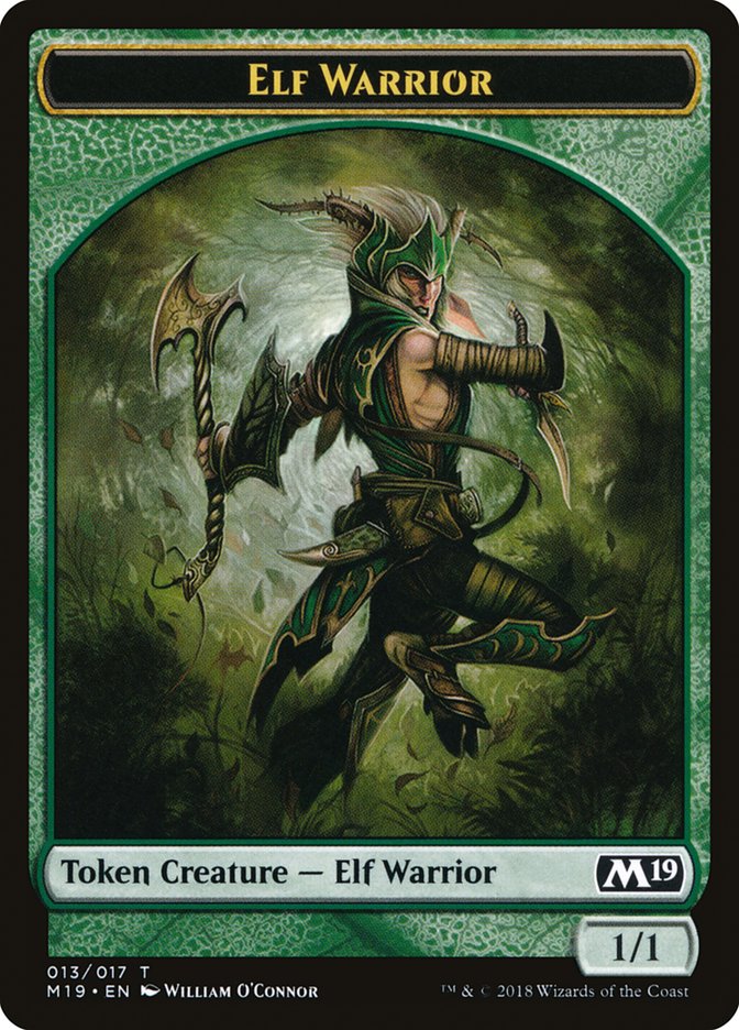 Elf Warrior Token [Core Set 2019 Tokens] | Rock City Comics