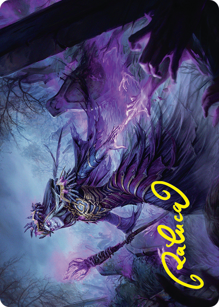 Zul Ashur, Lich Lord Art Card (10/54) (Gold-Stamped Signature) [Foundations Art Series] | Rock City Comics