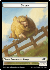 Treasure // Sheep Double-Sided Token [Outlaws of Thunder Junction Tokens] | Rock City Comics