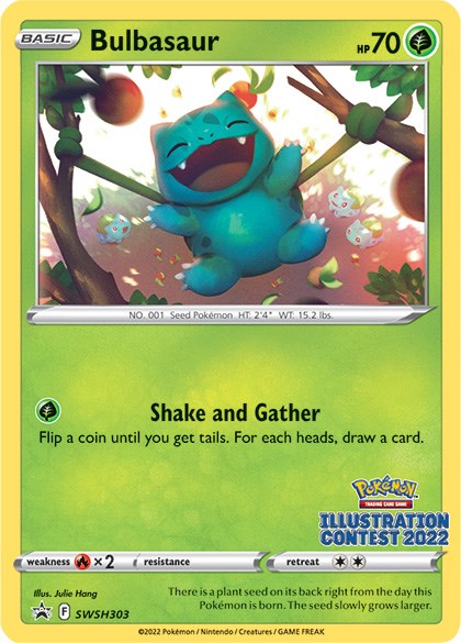 Bulbasaur (SWSH303) (Illustration Contest 2022) [Sword & Shield: Black Star Promos] | Rock City Comics