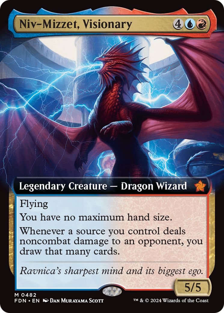 Niv-Mizzet, Visionary (Extended Art) [Foundations] | Rock City Comics