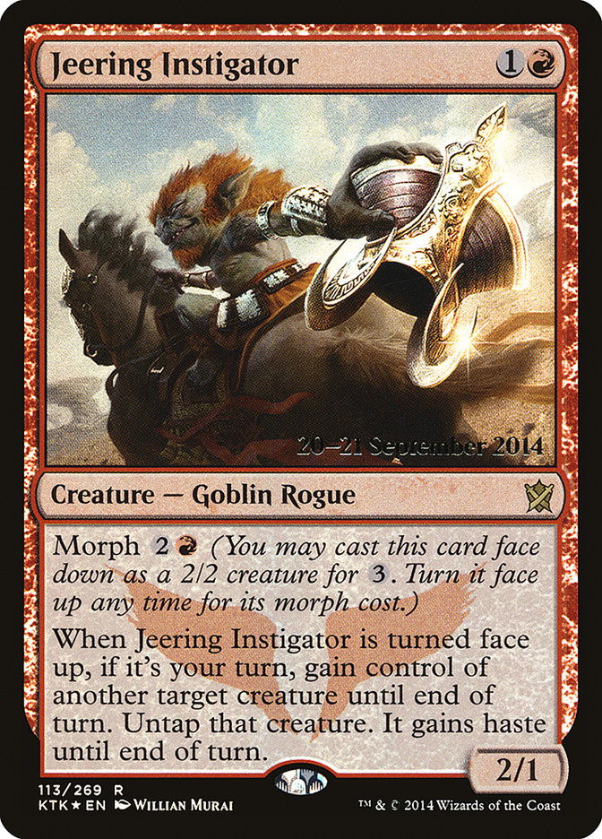 Jeering Instigator [Khans of Tarkir Prerelease Promos] | Rock City Comics