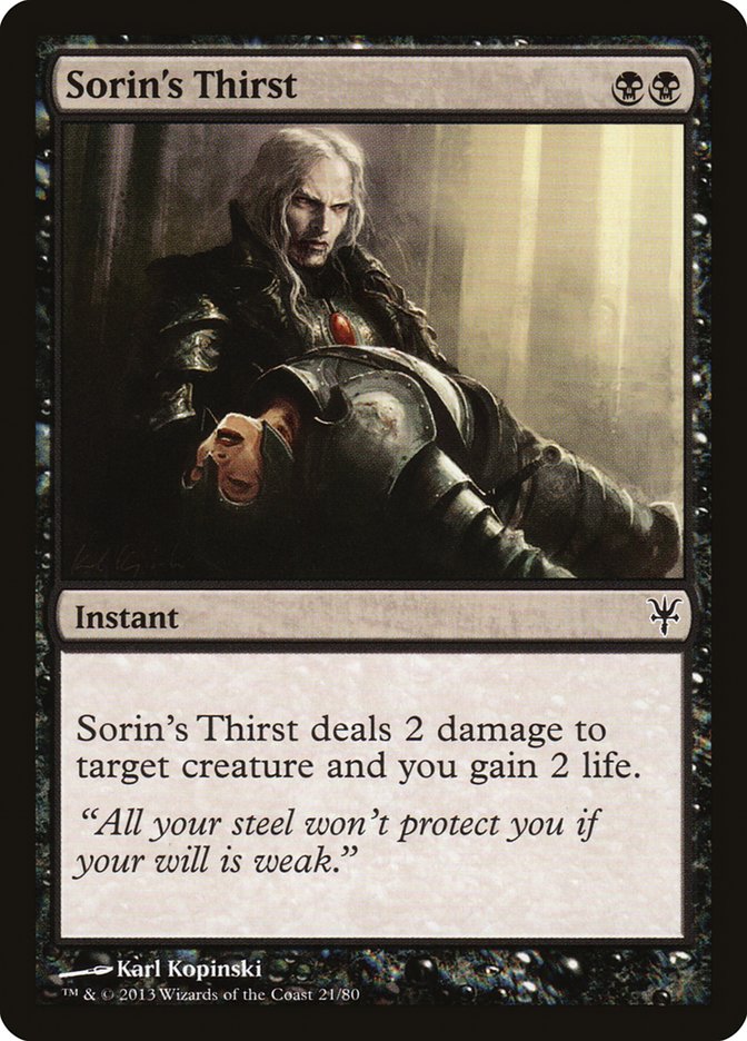 Sorin's Thirst [Duel Decks: Sorin vs. Tibalt] | Rock City Comics