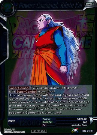 Powers Combined, Kibito Kai (Metallic Foil) (Event Pack 2018) (BT3-043) [Promotion Cards] | Rock City Comics