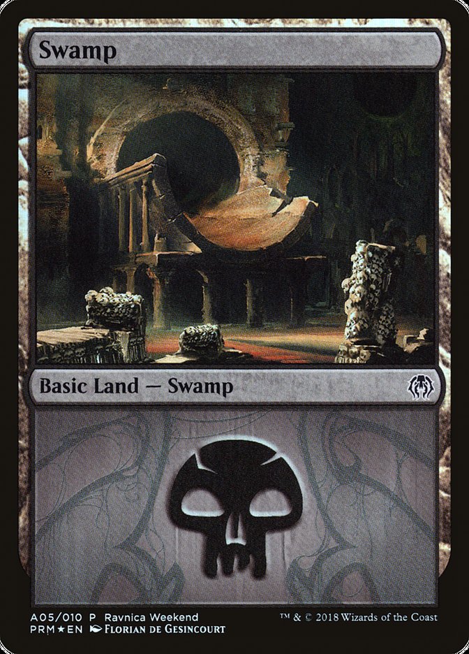 Swamp (A05) [Ravnica Allegiance Ravnica Weekend] | Rock City Comics