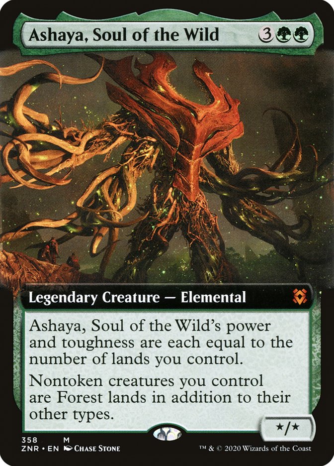 Ashaya, Soul of the Wild (Extended Art) [Zendikar Rising] | Rock City Comics