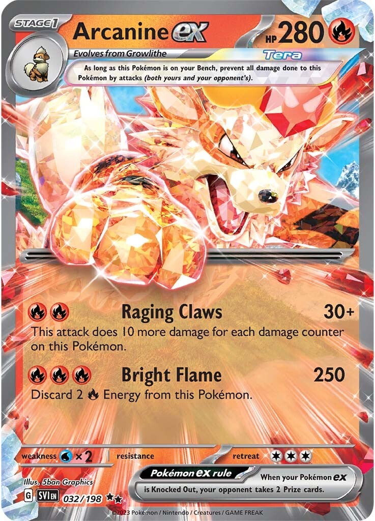 Arcanine ex (032/198) [Scarlet & Violet: Base Set] | Rock City Comics