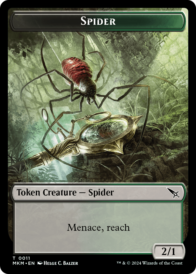 Spider Token [Murders at Karlov Manor Tokens] | Rock City Comics