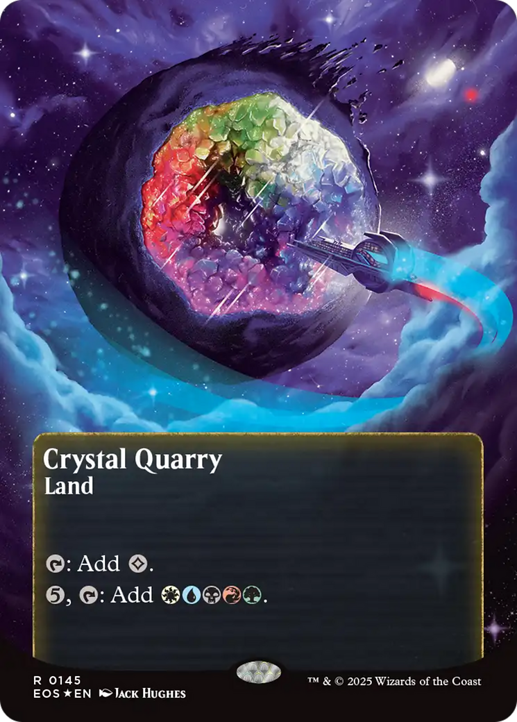 Crystal Quarry (0145) (Borderless) (Galaxy Foil) [Edge of Eternities: Stellar Sights] | Rock City Comics