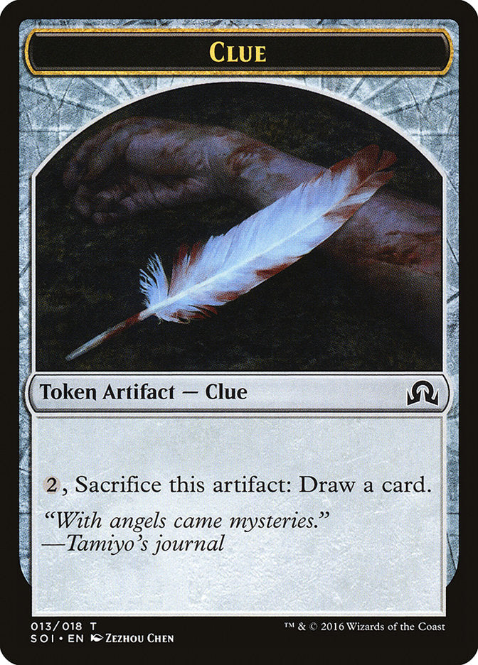 Clue Token (013/018) [Shadows over Innistrad Tokens] | Rock City Comics