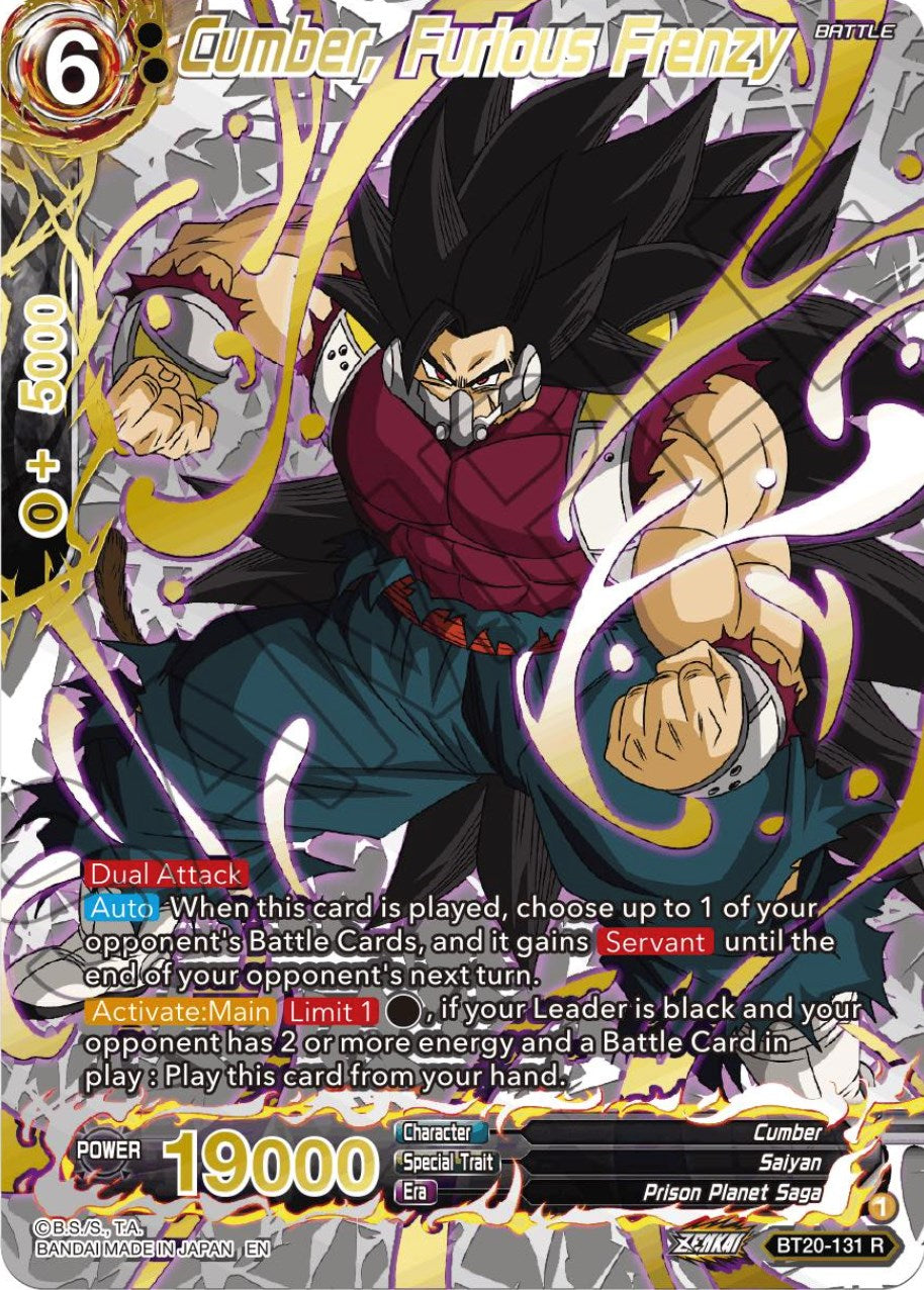 Cumber, Furious Frenzy (Gold-Stamped) (BT20-131) [Power Absorbed] | Rock City Comics
