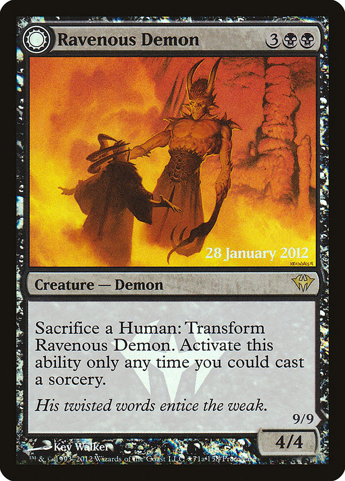Ravenous Demon // Archdemon of Greed [Dark Ascension Prerelease Promos] | Rock City Comics